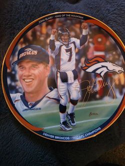 John Elway "King of the Mountain" collector plate