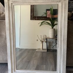 White Wooden Mirrors