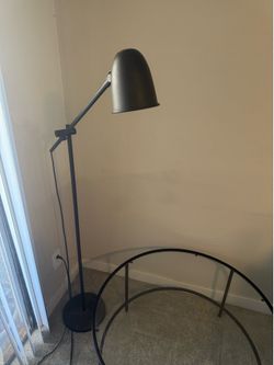 Black adjustable floor lamp