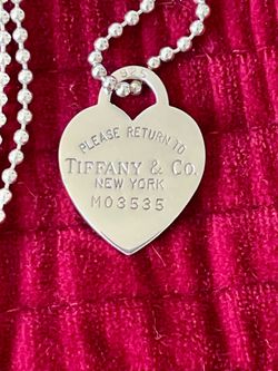 Tiffany Heart Tag Bead Necklace