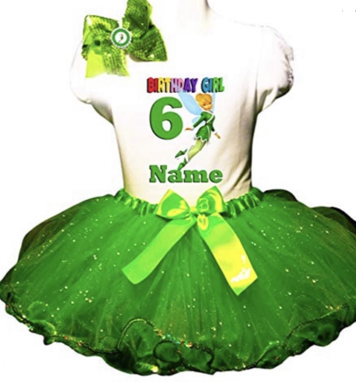 open lace back dress Tinkerbell Dress XL (7-9 Yrs) main image 1