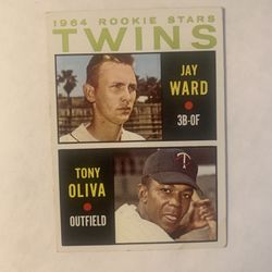 1964 Topps Rookie Stars Baseball Card #116 Tony Oliva, Jay Ward (RC)
