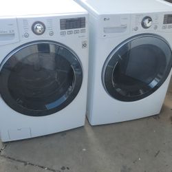 LG HE STEAM WASHER ELECTRIC STEAM DRYER SET WORKS GREAT CAN DELIVER ANYWHERE 