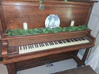 Antique upright piano