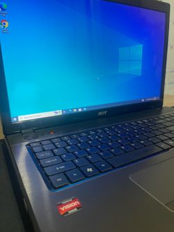 Acer Aspire 15inch laptop AMD Phenom II N660 8GB RAM Windows 10 Pro with Office