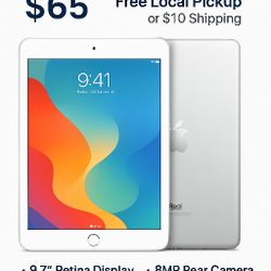 📱 Apple iPad 5th Gen – 9.7” Retina – $65 – Local Pickup or $10 Shipping