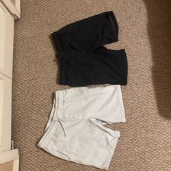 Black And White Sweat Shorts