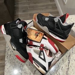 Air Jordan 4s Bred | Fire Red 4s Size 11