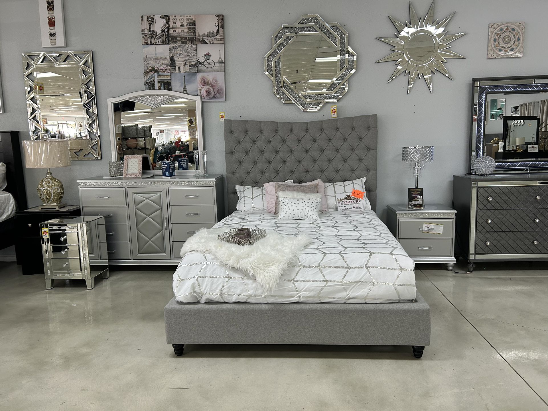4PC Queen Bedroom Set 🗣️ Easy Financing Options Available🎉🎉