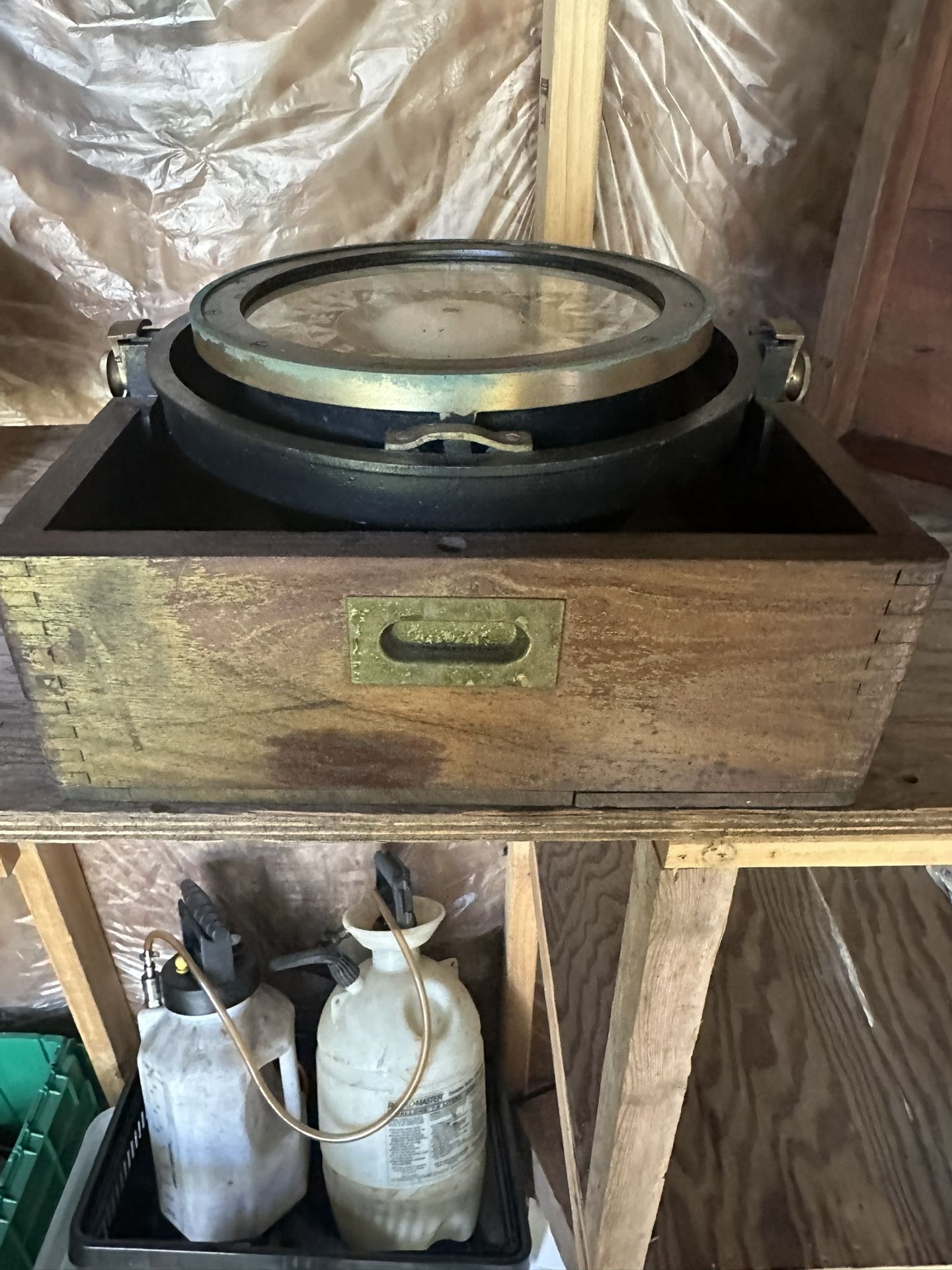 Kelvin and Wilfrid O. White Nautical Compass in Wooden Box