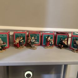 (6) Vintage 1992 CHRISTMAS PAST BY ARTMARK Figurines