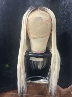 20" Blonde human hair lace front wig