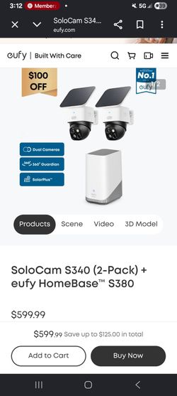 Eufy solocam S340 2 pack / homebase