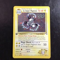 Lt. Surge’s Magneton Pokémon Card First Edition 