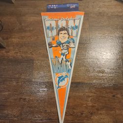 VINTAGE RARE 1994 Miami Dolphins Dan Marino NFL Wincraft Pennant Palm Tree 30x12