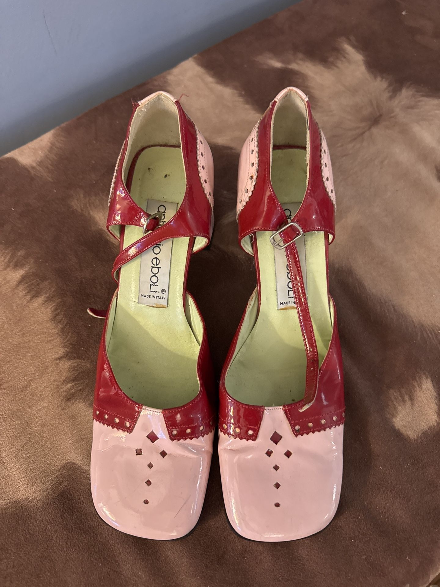 Red And Pink Italian Heels 