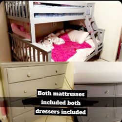 Gray Bunkbeds/dressers