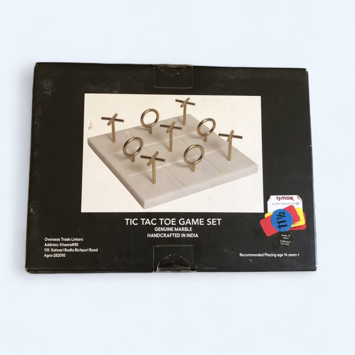 Marble Tic Tac Toe game set
