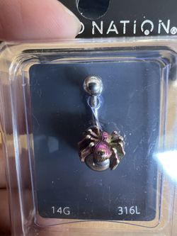 Belly Button Navel Ring Spider
