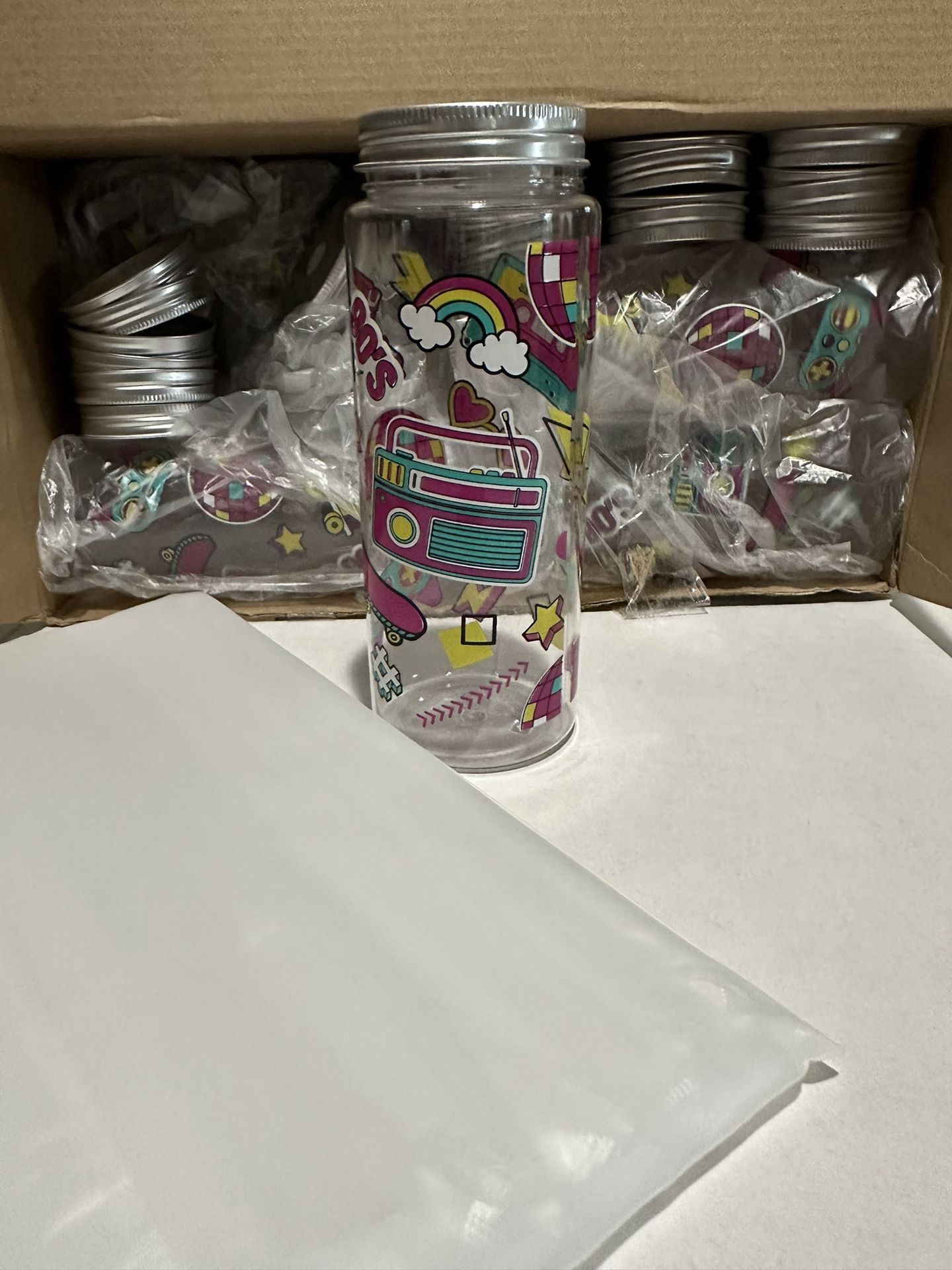 24 Acrylic Plastic Party Cups 90’s Theme