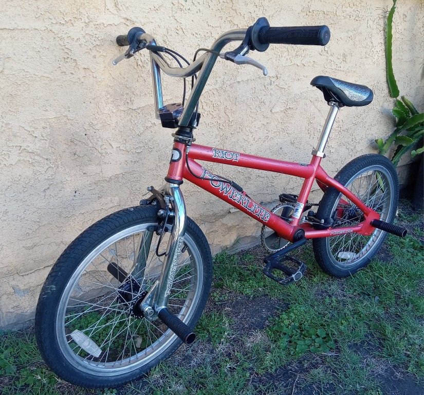 20 INCH POWERLITE RIOT CRMO FREESTYLE BMX BICYCLE - READY TO RIDE