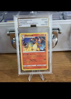 2025 POKEMON M24 001/015 MCDONALD'S COLLECTION CHARIZARD AGS 10
