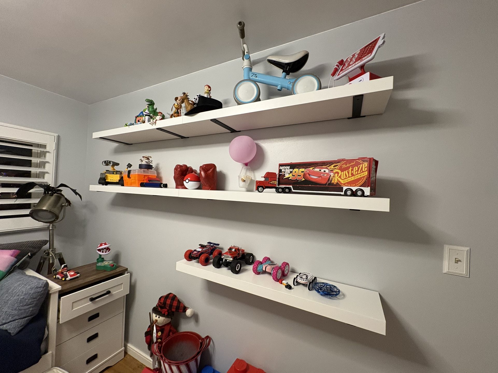 White Floating Shelves 43”x10”x2” 