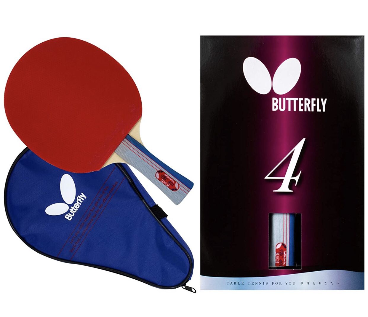 Butterfly 401 Table Tennis Racket Set - 1 Ping Pong Paddle – 1 Ping Pong Paddle Case