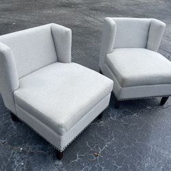 Grayish-White (Marled) Accent Couch/Chair