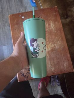 Snoopy green starbucks cup