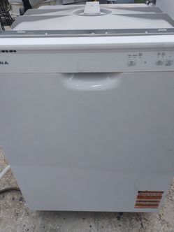 White Built-In Dishwasher