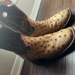 Ostrich skin Cowboy Boots