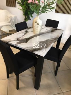 Elegant‼️5-Pc Resia Dining Table Set