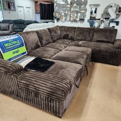 Sleeper Sectional With Storage Too. Super COMFY. 5 COLORS. IN STOCK NO WAIT