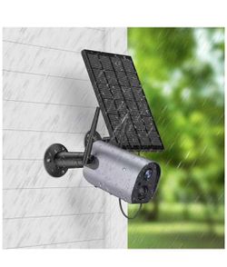 Wireless Security Camera Outdoor, Solar Powered Surveillance Camera, 1080P Outdoor WiFi Security Camera, Night Vision, Two Way Audio, PIR Motion Detec Thumbnail