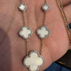 VanCleefStyle Diamond Necklace 