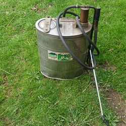 Antique backpack pump up sprayer