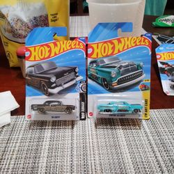55 Chevy , And A Custom 53 Chevy... Hotwheels 