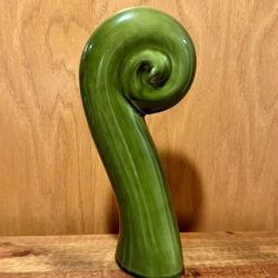 11” Authentic BOB STEINER Ceramics Art Koru Spiral Statue Sculpture Decor