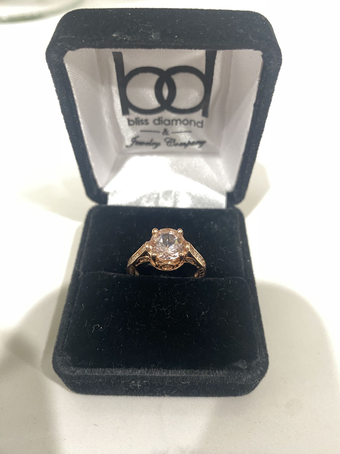Rose gold engagement ring