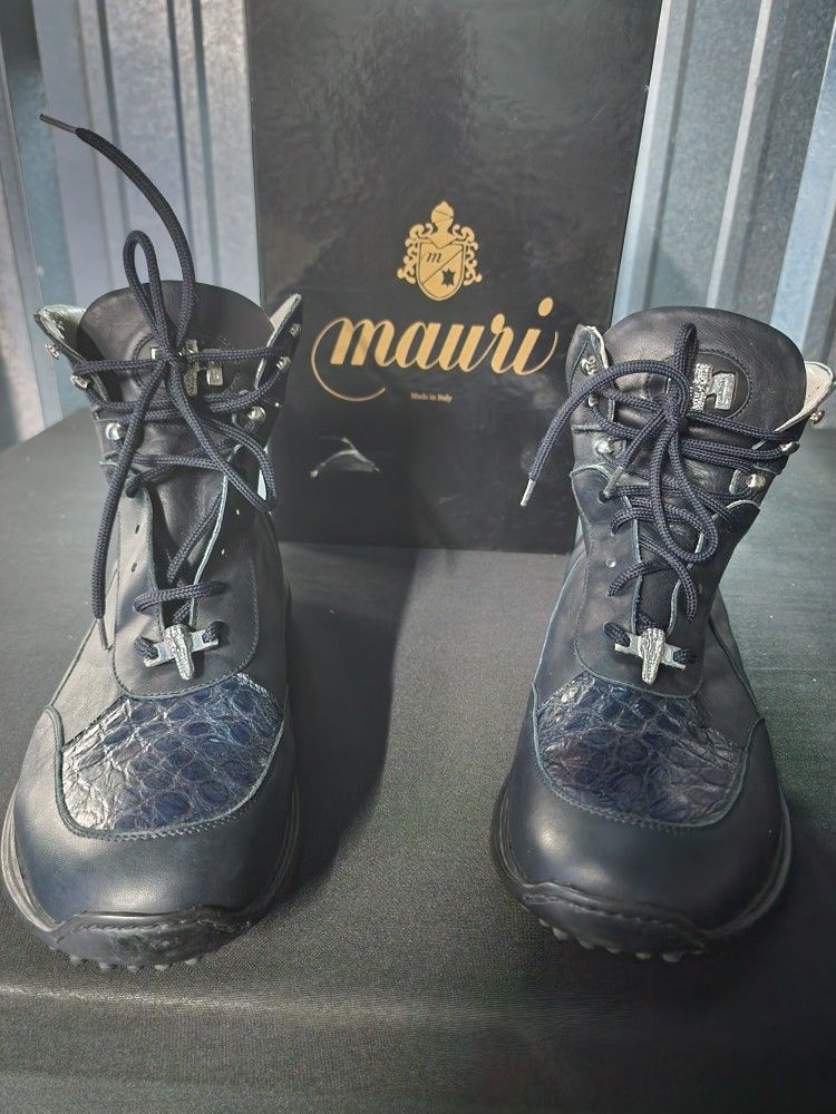 Size 11 1/2- Maury Gator High Top Shoes