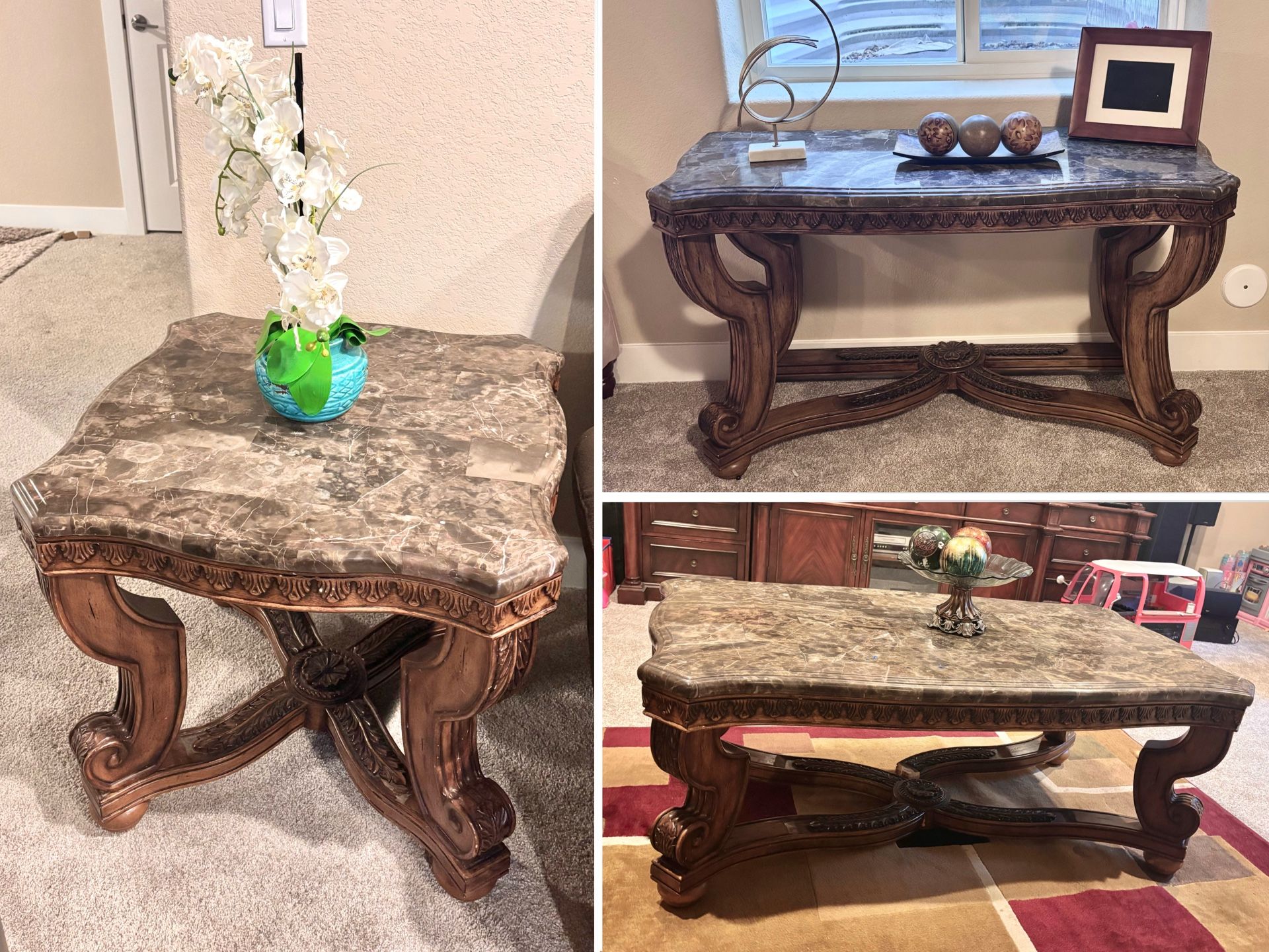 Marble Table Set