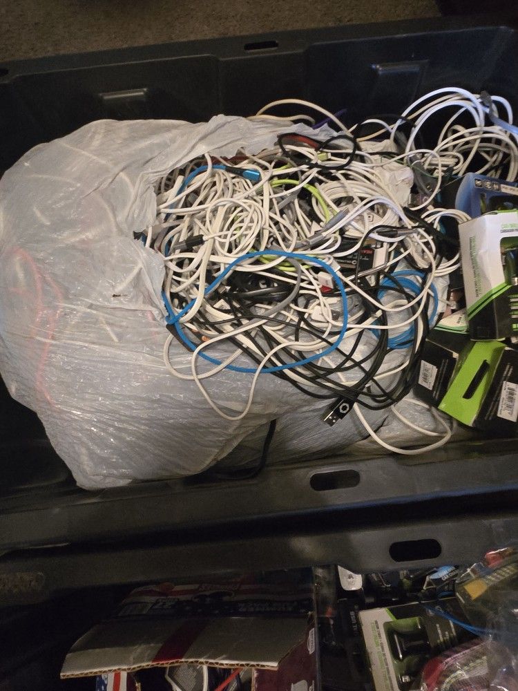 Hundreds Of New Phone Charging Cords And DC Adapters