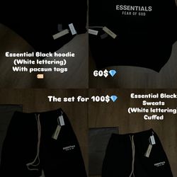 Essential Black hoodie and Sweats
