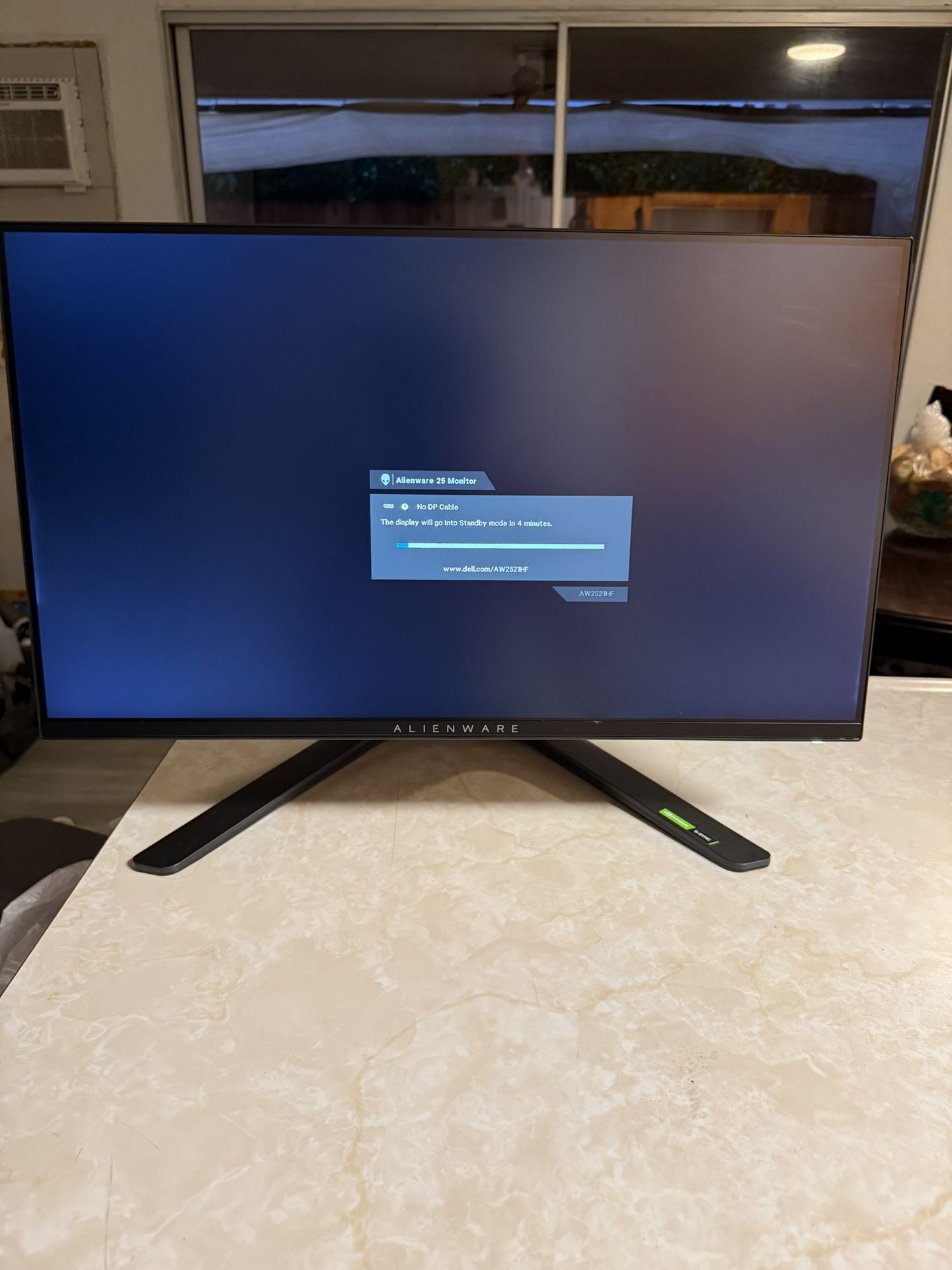 Alienware Monitor 240hz 25in W/Keyboard, Headphones, Mouse