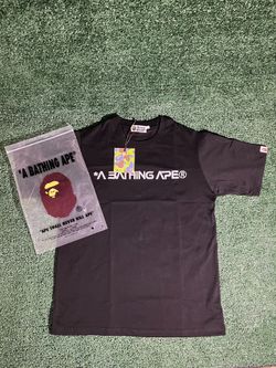 Black and Grey bape t shirt size  medium