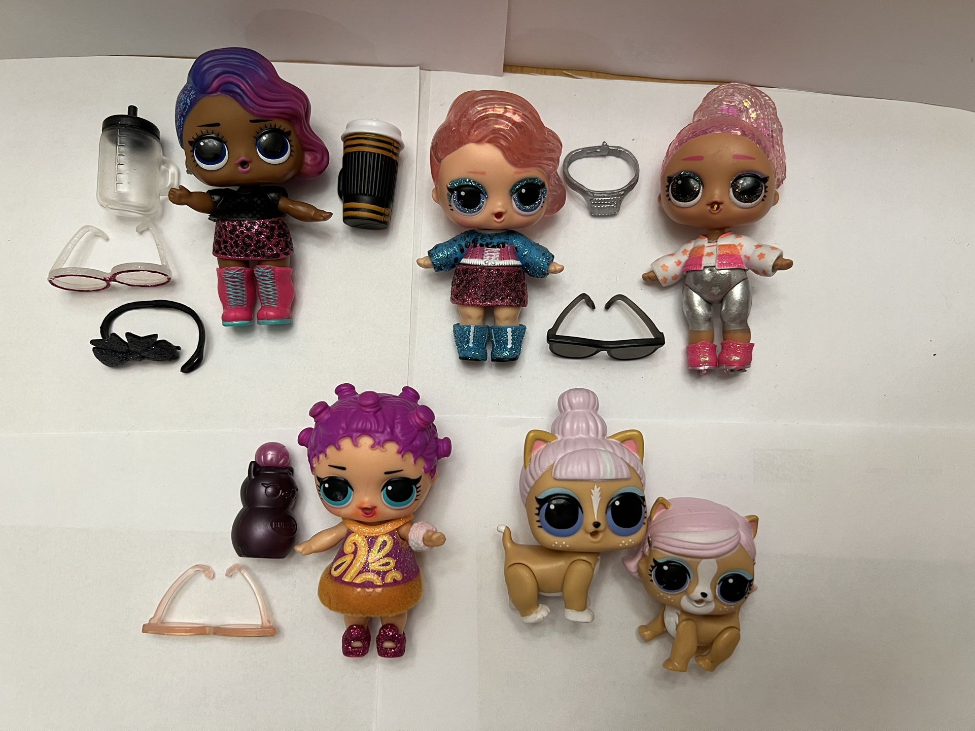 Lol L.O.L Dolls Pets And Accessories Lot
