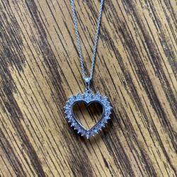 Women’s Heart 1/10CT Diamond Necklace 