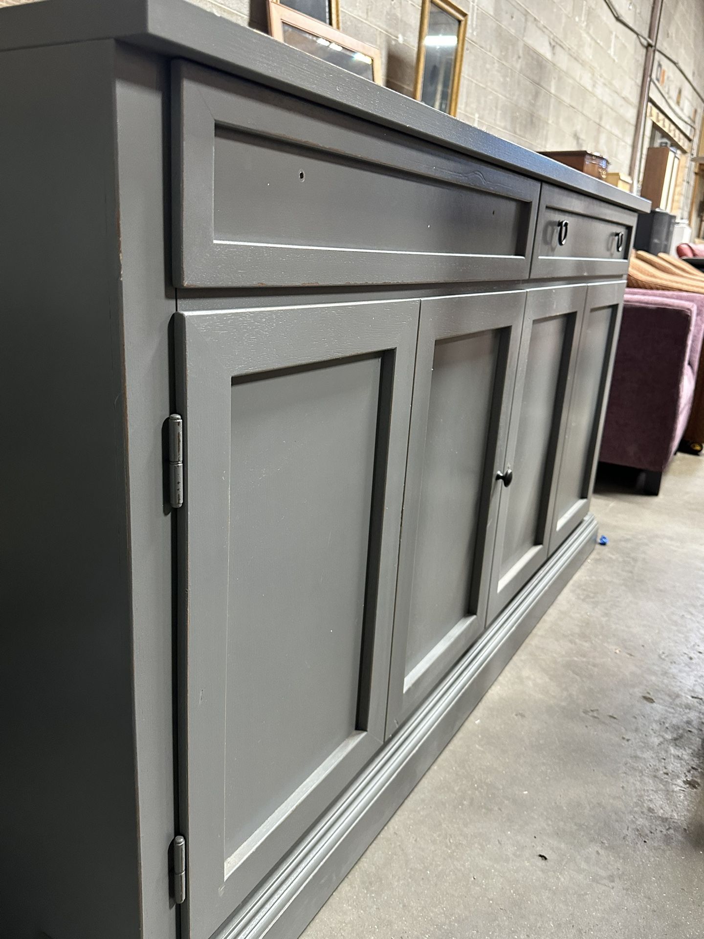 Crate & Barrel Cameo Grey Modular Media Console