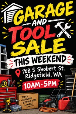 Garage and tool sale!